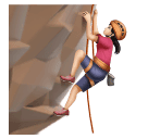 चढ़ाई करती हुई महिला: गोरी त्वचा Huawei HarmonyOS 4.0 के लिए