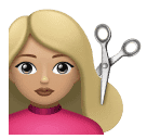 Woman Getting Haircut: Medium-Light Skin Tone for Huawei HarmonyOS 4.0