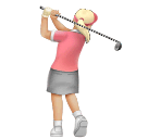 Dona jugant al golf: pell mitjana-clara per Huawei HarmonyOS 4.0