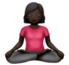 Dona en posició de lotus: pell fosca per Huawei HarmonyOS 4.0