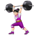 Woman Lifting Weights: Light Skin Tone for Huawei HarmonyOS 4.0