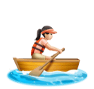 Woman Rowing Boat: Light Skin Tone for Huawei HarmonyOS 4.0