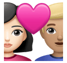 Casal com coração - Homem: Tom de pele claro, Mulher: Tom de pele médio-claro para Huawei HarmonyOS 4.0