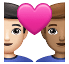 Pár se srdcem: Muž, Muž, Světlý odstín pleti, Střední odstín pleti pro Huawei HarmonyOS 4.0