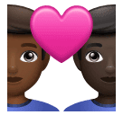 Stel met hart: man, man, donkergetinte huidskleur, donkere huidskleur voor Huawei HarmonyOS 4.0