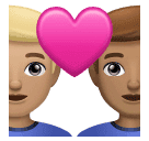 Par med hjerte: mand, mand, medium til lys teint og medium teint for Huawei HarmonyOS 4.0