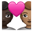 Couple Avec Cœur: Adulte, Adulte, Peau Foncée, Peau Légèrement Mate pour Huawei HarmonyOS 4.0