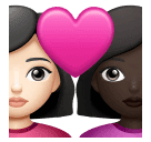 Pár se srdcem: Žena, Žena, Světlý odstín pleti, Tmavý odstín pleti pro Huawei HarmonyOS 4.0