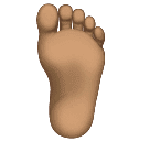 Foot: Medium Skin Tone for Huawei HarmonyOS 4.0