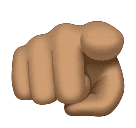 Index Pointing at the Viewer: Medium Skin Tone for Huawei HarmonyOS 4.0