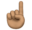 Nach Oben Weisender Zeigefinger Von Vorne: Medium Teint für Huawei HarmonyOS 4.0