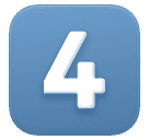 Keycap Digit Four for Huawei HarmonyOS 4.0