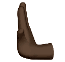 Huawei HarmonyOS 4.0의 경우 왼쪽으로 밀기 손: 다크 스킨 톤