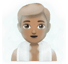 Buhar odasındaki erkek: orta cilt tonu için Huawei HarmonyOS 4.0