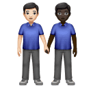 Mannen hand in hand: lichtgetinte huidskleur, donkere huidskleur voor Huawei HarmonyOS 4.0