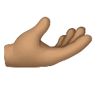 Handfläche Nach Oben: Mittlere Hautfarbe für Huawei HarmonyOS 4.0