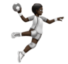 Person Playing Handball: Dark Skin Tone for Huawei HarmonyOS 4.0