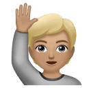 Person Raising Hand: Medium-Light Skin Tone for Huawei HarmonyOS 4.0