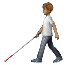 Person with White Cane: Medium Skin Tone for Huawei HarmonyOS 4.0