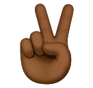 Mão Em V De Vitória: Pele Morena Escura para Huawei HarmonyOS 4.0