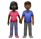 Lelaki dan wanita berpegangan tangan: ton kulit gelap dan ton kulit sederhana gelap untuk Huawei HarmonyOS 4.0