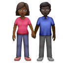 Huawei HarmonyOS 4.0의 경우 손을 잡고 있는 남녀: 진한 갈색 피부 검은색 피부
