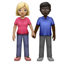 Woman and Man Holding Hands: Medium-Light Skin Tone, Dark Skin Tone for Huawei HarmonyOS 4.0