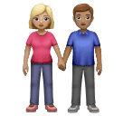 Nainen ja mies kädestä pitäen: Keskivaalea ihonsävy, Keskivaalea ihonsävy. varten Huawei HarmonyOS 4.0