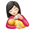 Vrouw die een baby voedt: lichte huidskleur voor Huawei HarmonyOS 4.0