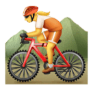 पहाड़ पर साइकिल चलाती महिला Huawei HarmonyOS 4.0 के लिए