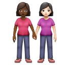 Women Holding Hands: Medium-Dark Skin Tone, Light Skin Tone for Huawei HarmonyOS 4.0