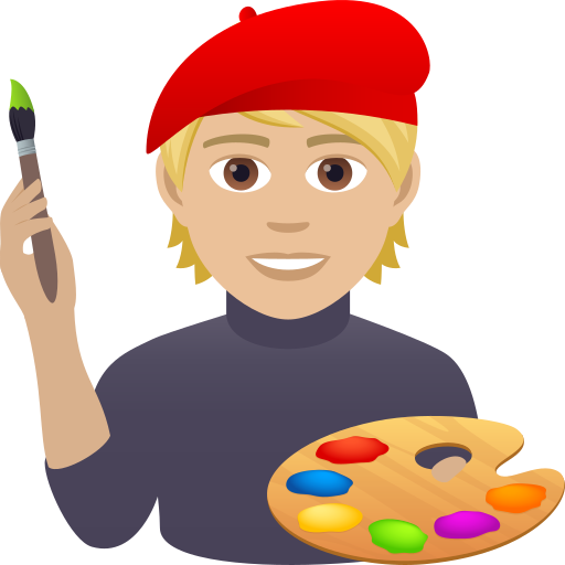 Artista: pell mitjana-clara per JoyPixels 9.0