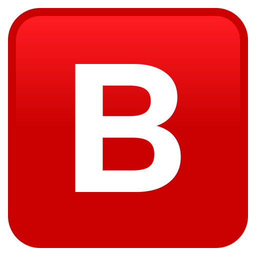 B Button (Blood Type) for JoyPixels 9.0