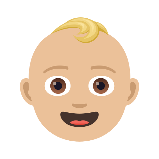 Bébé: Peau Moyennement Claire pour JoyPixels 9.0