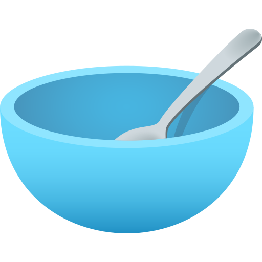 Mangkuk dengan sendok untuk JoyPixels 9.0