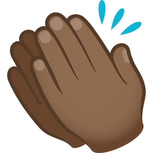 Mani Che Applaudono: Carnagione Abbastanza Scura per JoyPixels 9.0