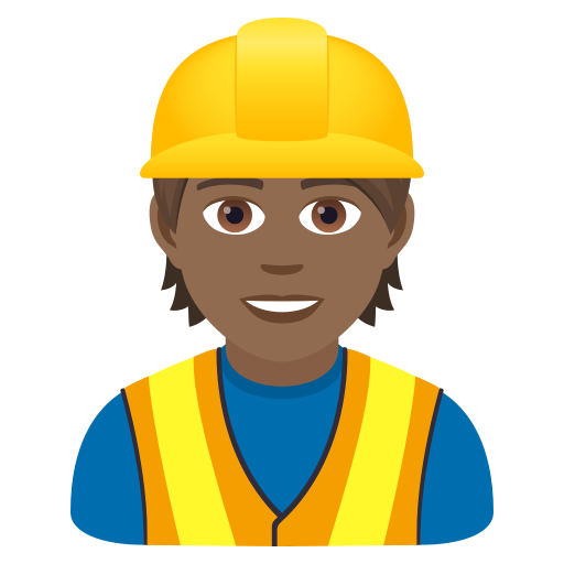 Muncitor în construcții: Culoare medie-închis a pielii pentru JoyPixels 9.0