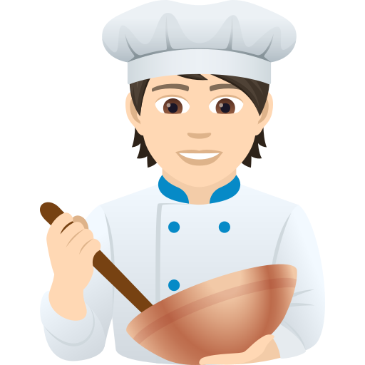 طاهي: بشرة بلون فاتح لـ JoyPixels 9.0