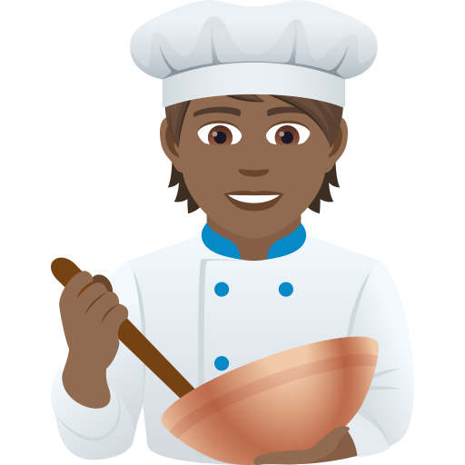 Kok: medium til mørk teint for JoyPixels 9.0