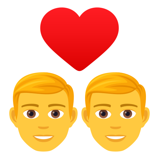 Casal Apaixonado: Homem, Homem para JoyPixels 9.0