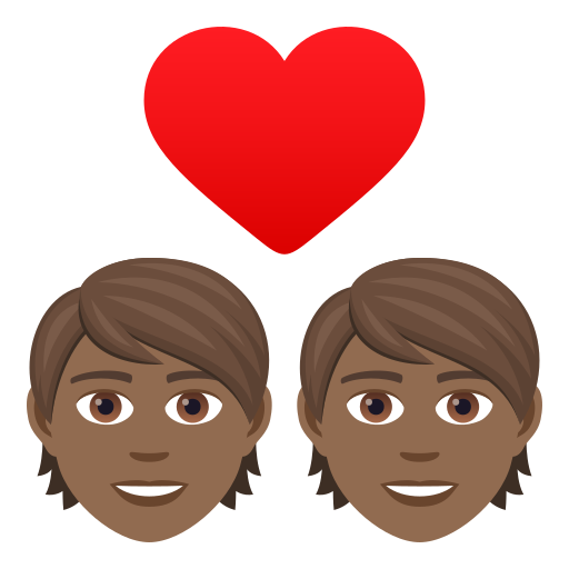 Pár se srdcem: Středně tmavý odstín pleti pro JoyPixels 9.0