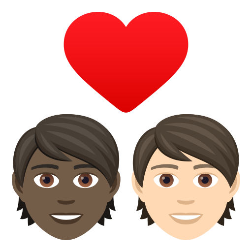 Par med hjerte: voksen, voksen, mørk teint og lys teint for JoyPixels 9.0