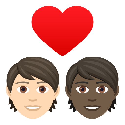 Par med hjerte: voksen, voksen, lys teint og mørk teint for JoyPixels 9.0