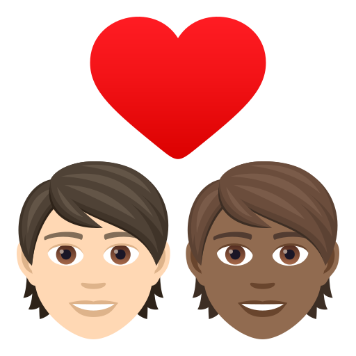 Coppia Con Cuore: Persona, Persona, Carnagione Chiara, Carnagione Abbastanza Scura per JoyPixels 9.0