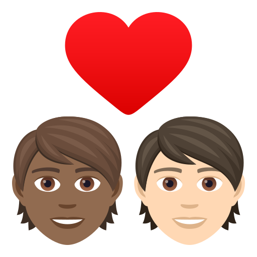 Coppia Con Cuore: Persona, Persona, Carnagione Abbastanza Scura, Carnagione Chiara per JoyPixels 9.0
