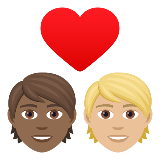 Par med hjerte: voksen, voksen, medium til mørk teint og medium til lys teint for JoyPixels 9.0