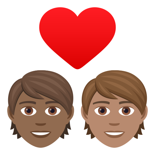Par med hjerte: voksen, voksen, medium til mørk teint og medium teint for JoyPixels 9.0