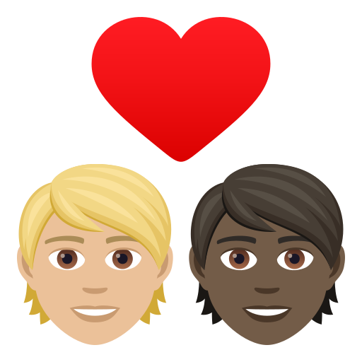 Couple Avec Cœur: Adulte, Adulte, Peau Moyennement Claire, Peau Foncée pour JoyPixels 9.0