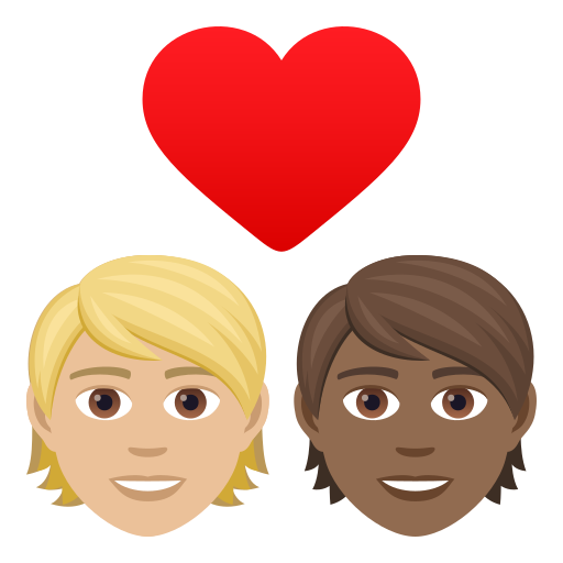 Par med hjerte: voksen, voksen, medium til lys teint og medium til mørk teint for JoyPixels 9.0