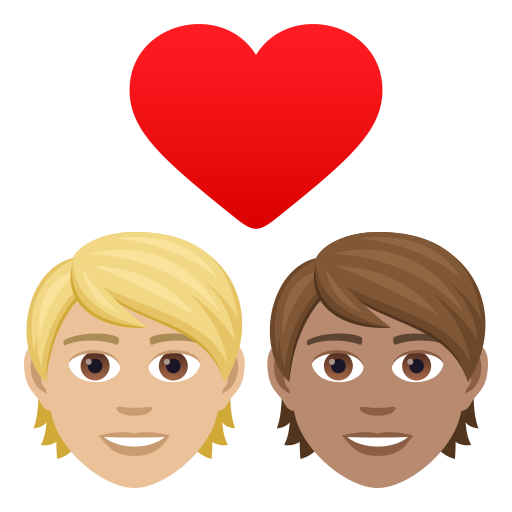 Pár se srdcem: Osoba, Osoba, Středně světlý odstín pleti, Střední odstín pleti pro JoyPixels 9.0